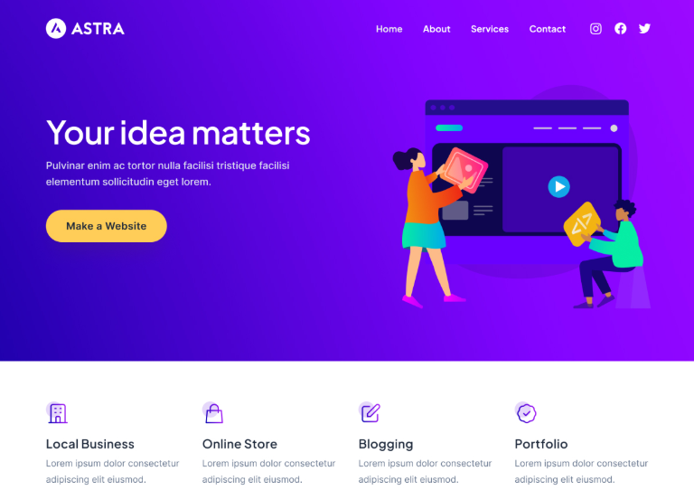 Astra - Commercial theme