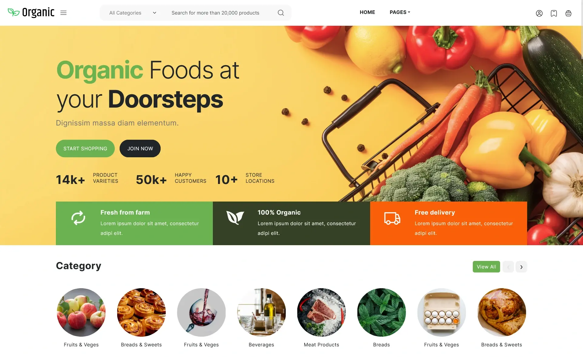 Organic – Free Bootstrap 5 eCommerce Website Template